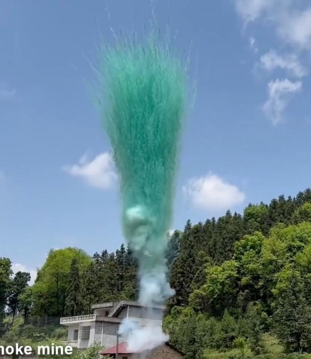 РС31200-1 Пирофф Заряд одиночный 2" Green smoke mine 8/5/1