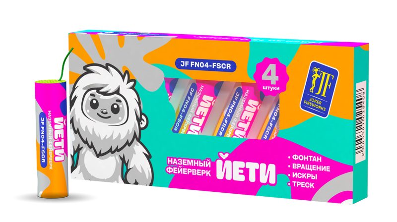 JFFN04-FSCR Джокер Наземный фейерверк "Йети" 60/4